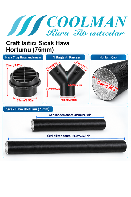 Craft Isıtıcı Sıcak Hava Hortumu
