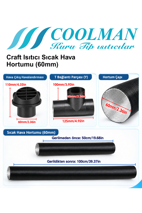 Craft Isıtıcı Sıcak Hava Hortumu