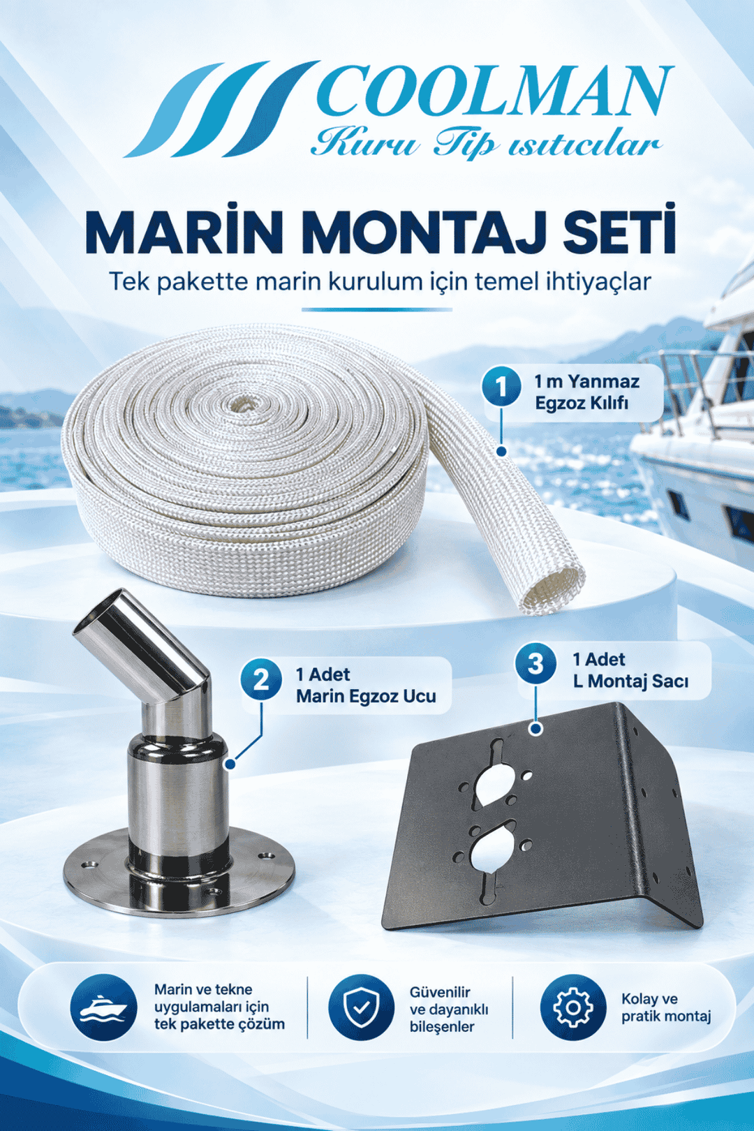 Tekne ve Marin Dizel Isıtıcı Montaj Seti