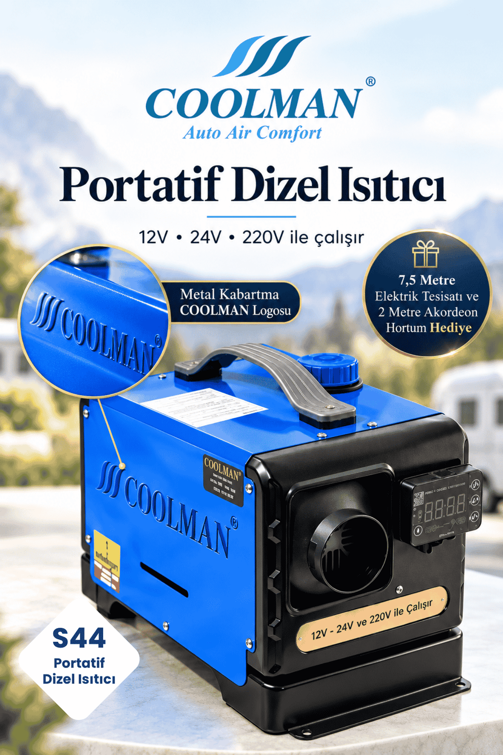 Coolman S44 Portatif Dizel Isıtıcı (5kW)
