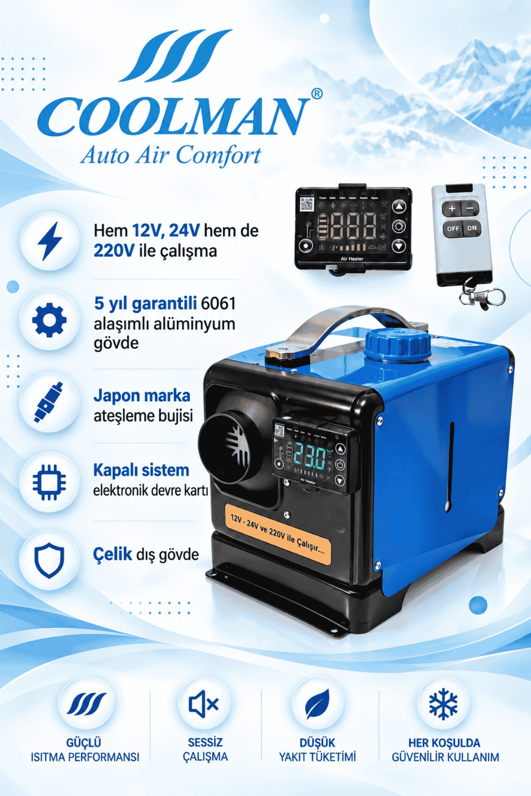 Coolman S44 Portatif Dizel Isıtıcı (5kW)