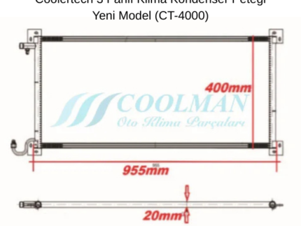 Coolertech 3 Fanlı Klima Kondenser Peteği Yeni Model (CT-4000)