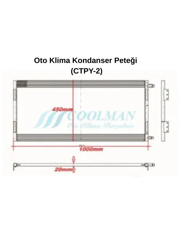 Oto Klima Kondanser Peteği (CTPY-2) Oto Klima Kondanser Peteği (CTPY-2)