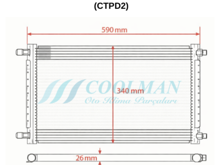 Delphi Klima Kondenser Peteği Radyatörü (CTPD2)