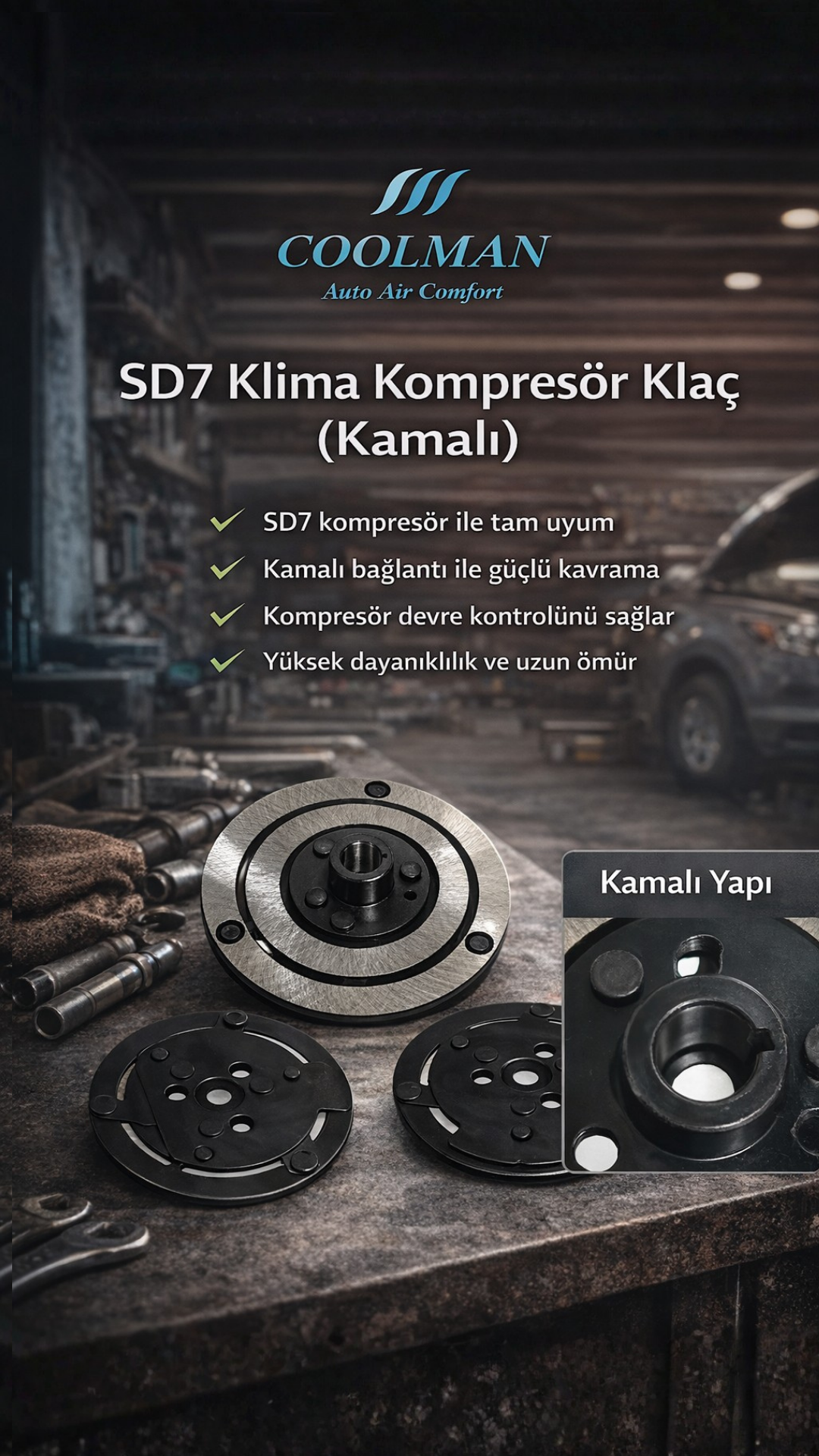 SD7 Klima Kompresör Klaç (Kamalı) SD7 Klima Kompresör Klaç (Kamalı)