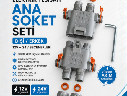Elektrik Tesisatı Ana Soket (Dişi/Erkek Set)