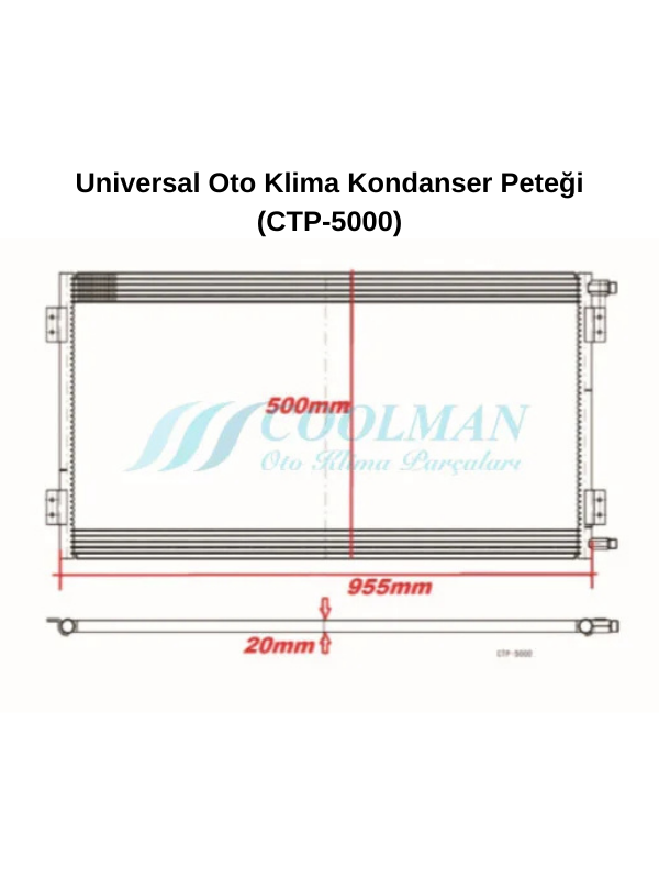 Universal Oto Klima Kondanser Peteği (CTP-5000)