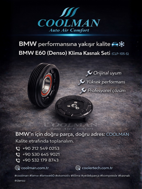 BMW E60 (Denso) Klima Kasnak Seti (CLP-105-S) BMW E60 (Denso) Klima Kasnak Seti (CLP-105-S)