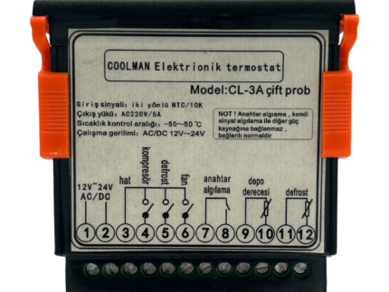 Coolman CLT-006 Digital Termostat (Çift Prob)
