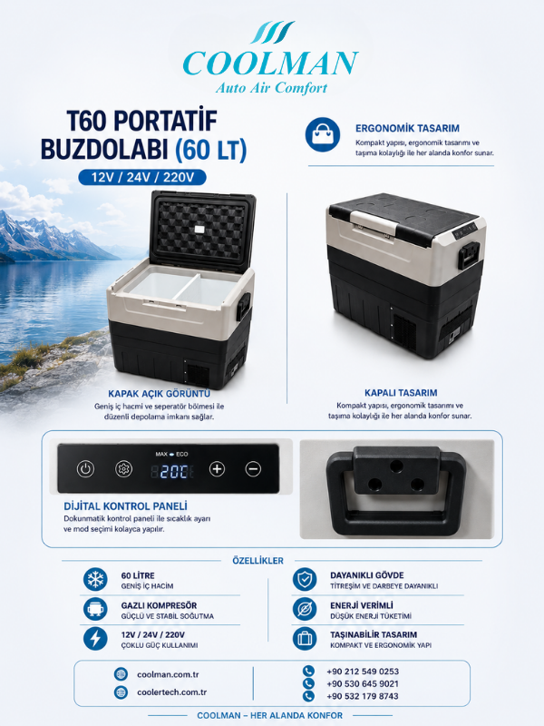 T60 Portatif Buzdolabı (60 Lt) T60 Portatif Buzdolabı (60 Lt)