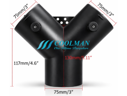Webasto Tipi Isıtıcı Hava Ayırıcı Klapeli Y Boru (75mm)