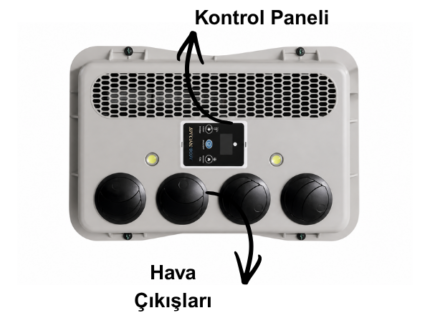 Coolman D-10000 Elektrikli Tavan Park Kliması Alt Panel (12V / 24V)